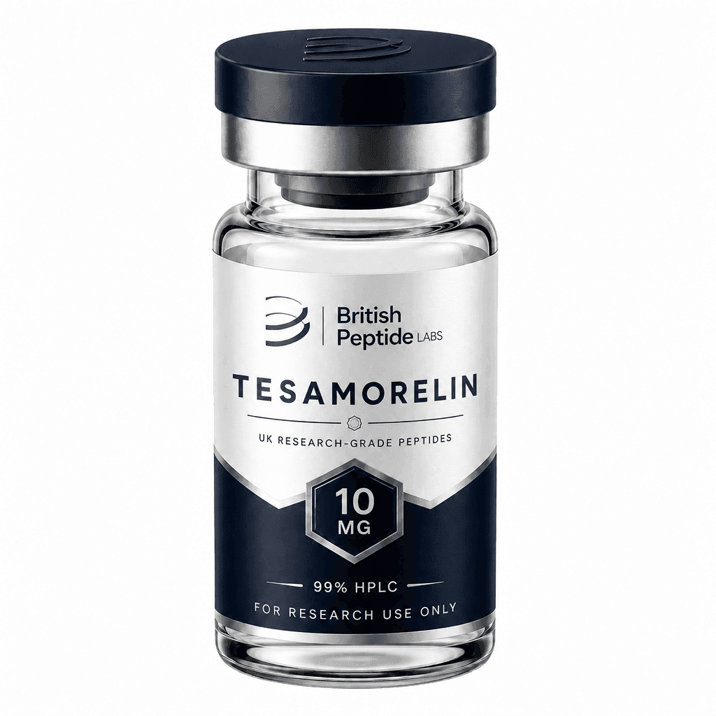 British Peptide Labs vial — Tesamorelin